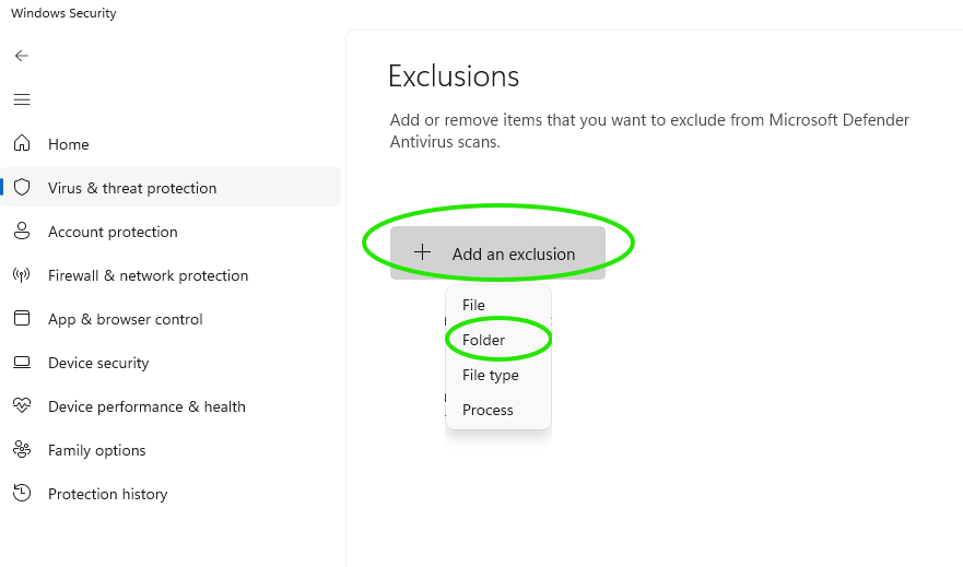 Select the game installation folder